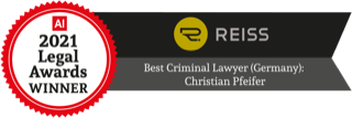 Legal Awards Winner 2021 Best Criminal Lawyer (Germany) Christian Pfeifer